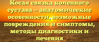 Косая связка коленного сустава — анатомические особенности, возможные повреждения и симптомы, методы диагностики и лечения