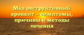 Мкб обструктивный бронхит — симптомы, причины и методы лечения