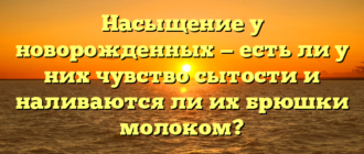 Насыщение у новорожденных — есть ли у них чувство сытости и наливаются ли их брюшки молоком?