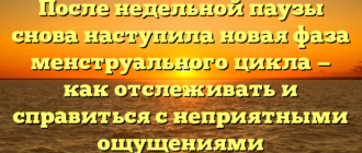 После недельной паузы снова наступила новая фаза менструального цикла — как отслеживать и справиться с неприятными ощущениями